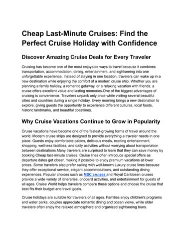 MSC cruises