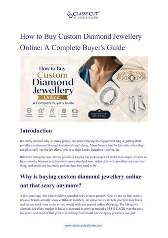 How to Buy Custom Diamond Jewellery Online: A Complete Buyer's Guide | Classy Cut