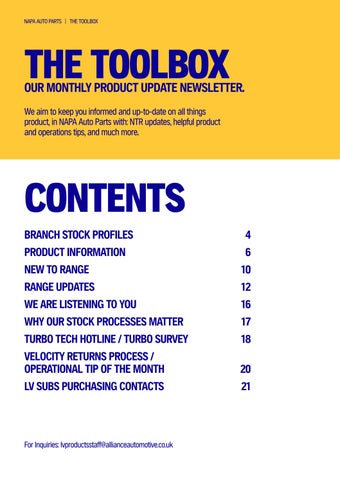 NAPA Auto Parts - The Toolbox - August 2026 第 2 页
