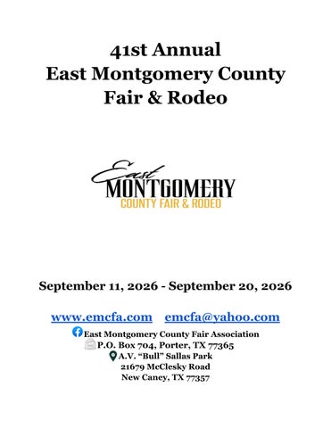 2026 East Montgomery County Fair Association Handbook