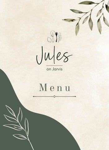 Jules on Jarvis Menu Redesign
