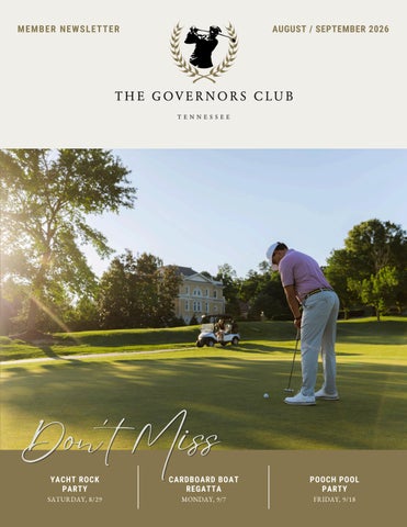The Governors Club Newsletter Aug-Sept 2026