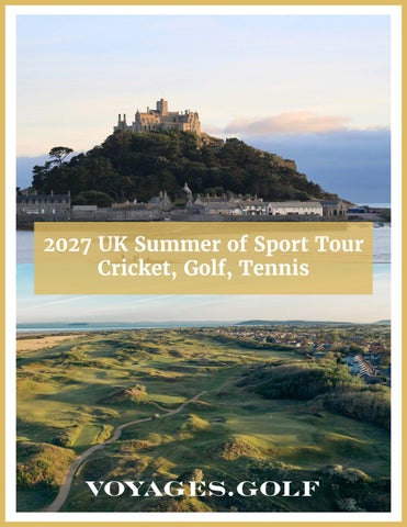 2027 England Golf, Cricket & Tennis Tour