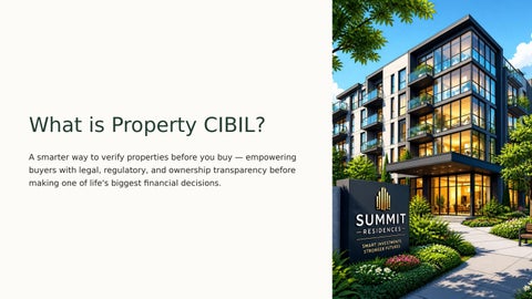 What is Property CIBIL? A Smarter Way to Verify Properties Before You Buy 