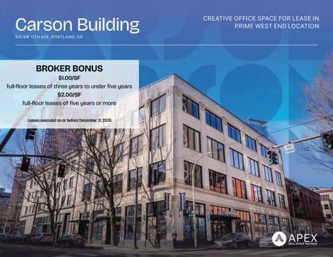 The Carson Building Flyer - Broker Bonus