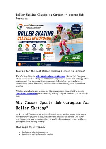 Roller Skating Classes in Gurgaon
