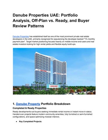 Danube Properties Review 