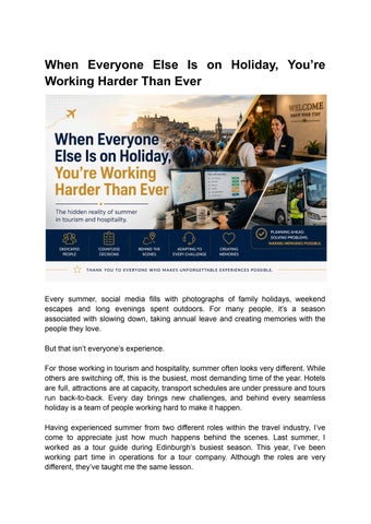 The Hidden Work Behind Summer Travel and Hospitality Success