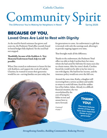 Community Spirit Spring 2026: Finding safety, hope, and peace