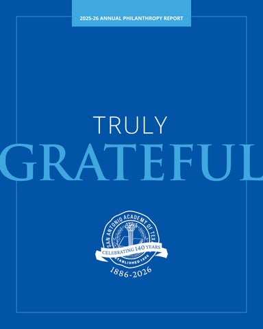 2025-26 San Antonio Academy Philanthropy Report