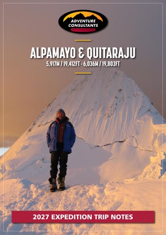Adventure Consultants Alpamayo Quitaraju Expedition