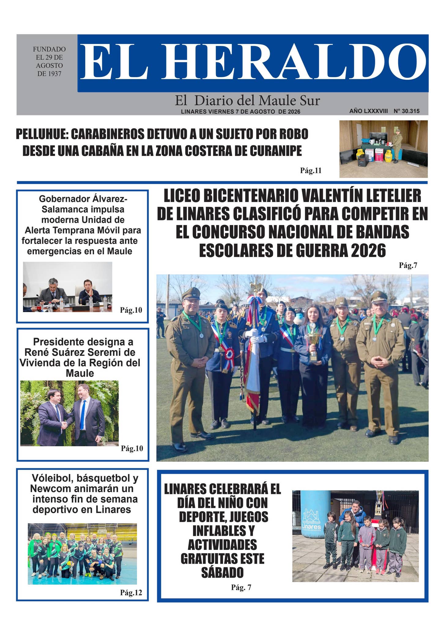 Viernes 07 de agosto 2026