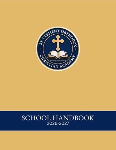 St. Clement Orthodox Christian Academy - School Handbook AYE 2027