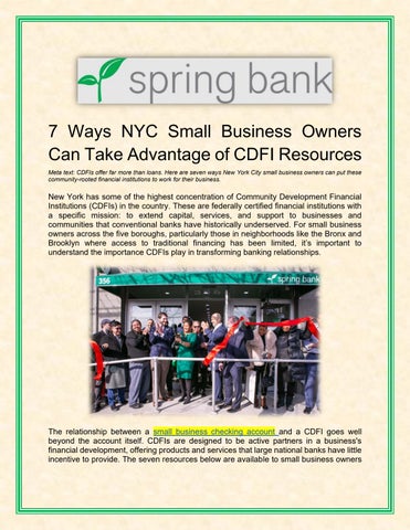 7 Ways NYC Small Business Owners Can Take Advantage of CDFI Resources