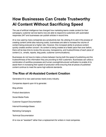 AI Content Authenticity