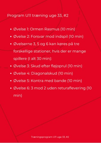 Træningsprogram U11 uge 33, _2