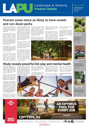 Landscape & Amenity Landscape & Amenity Product Update August 2026