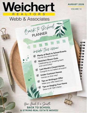 Weichert Realtors; Webb & Associates, August 2026, Volume 14