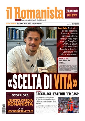 Il Romanista dell'8 agosto 2026