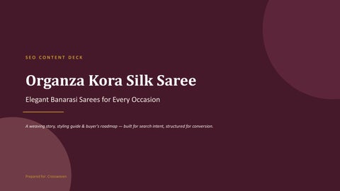 Banarasi Kora Organza Saree – Pure Silk & Zari Elegance