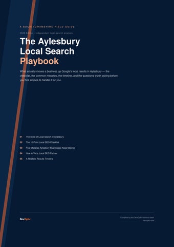 Aylesbury Local SEO Guide: Practical Strategies to Improve Local Search Visibility