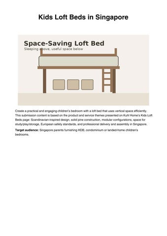 Buy Loft Bed in Singapore  Stylish & Space-Saving Kids Loft Beds