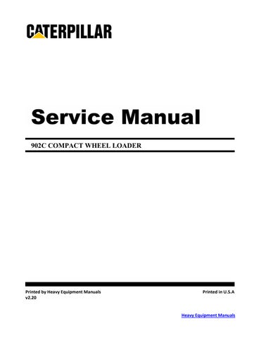 CAT Caterpillar 902C Service Repair Manual PDF Download