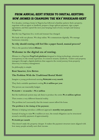 From Annual Rent Stress to Digital Renting
