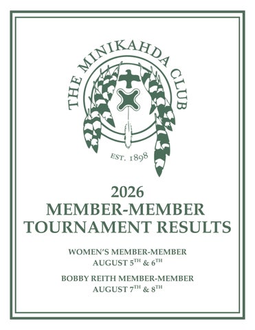 2026 Member-Member Results Book