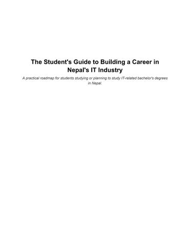 The Student's Guide to Building a Career in Nepal's IT Industry (1)