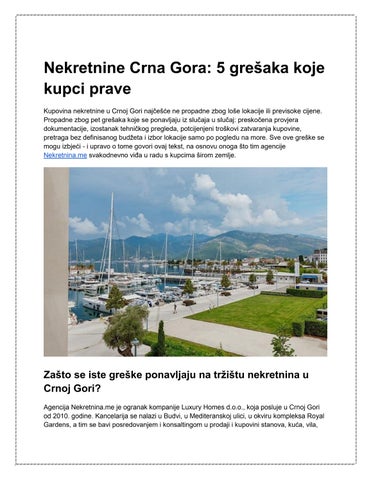 Nekretnine Crna Gora_ 5 grešaka koje kupci prave