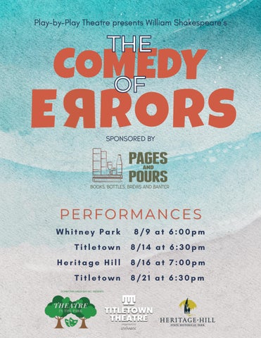 The Comedy of Errors - Digital Program
