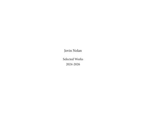 Jovin Nolan Photobook 2026
