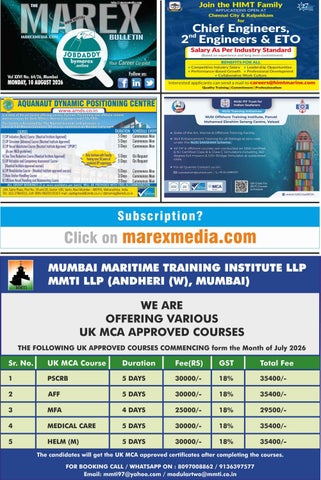 VOL XXVI 64-26 10th August 2026