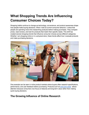 What Shopping Trends Are Influencing Consumer Choices Today