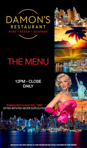 Damons - Lunch & Dinner Menu