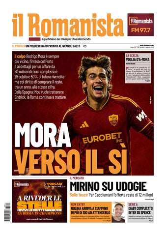 Il Romanista dell'11 agosto 2026