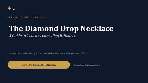 Celestial Cascade Brilliant Diamond Drop Necklace | Natural Diamond Necklace in Fine Gold | Pravi Je