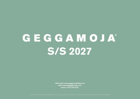 SS27 Lookbook GEGGAMOJA