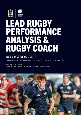 Application Pack - Lead Rugby Performance Analysis & Rugby Coach