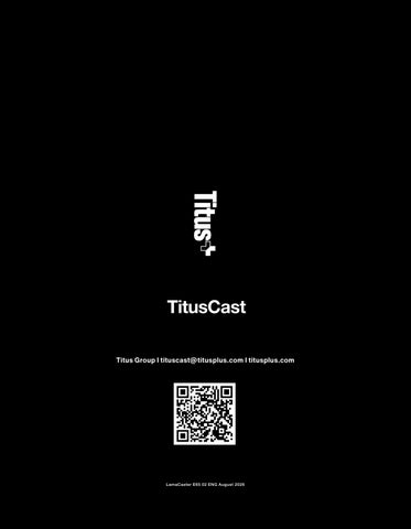 Titus LamaCaster E65 家具手册 英文 第 20 页