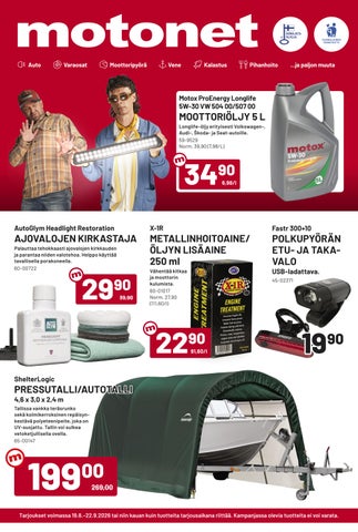 Motonet – Elokuun lehti 19.8.-22.9.2026