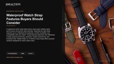 Waterproof Watch Strap Features for Active Lifestyles