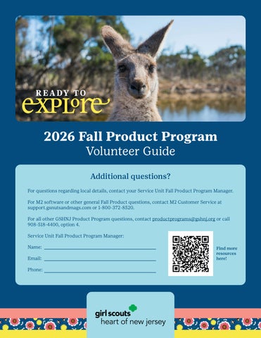 Fall Product Program 2026 for PARENTS