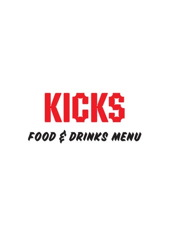 KICKS food menu