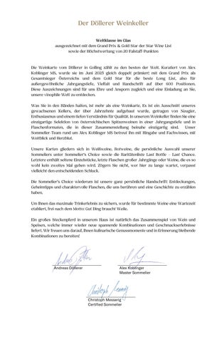 Döllerers Weinkarte | Rotweine