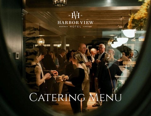 Harbor View Hotel Catering Menus