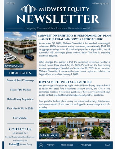 Q3 Newsletter 2026 - Midwest Equity