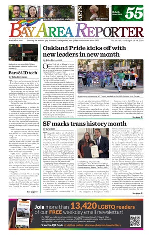 August 13, 2026 edition of the Bay Area Reporter