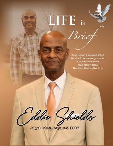 Eddie ShieldsDigital Funeral Program